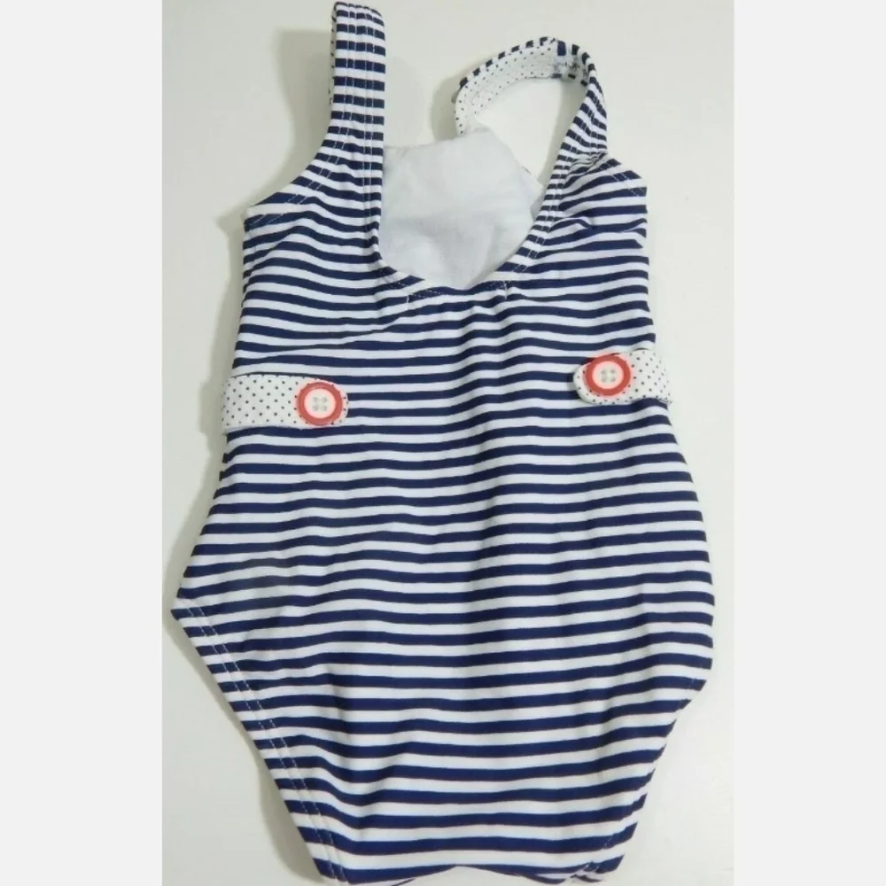 Janie and Jack Striped Polka Dot Swimsuit